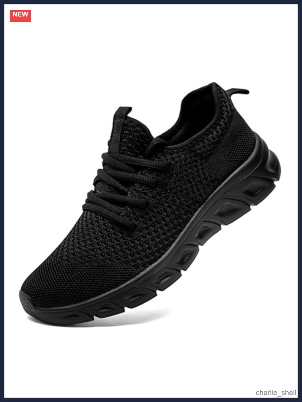 Running Shoes Breathable Mesh Lace-Up Non-Slip EVA Sole Sneakers
